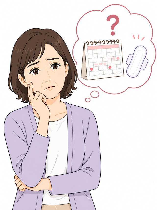 不正出血で困惑する中年女性